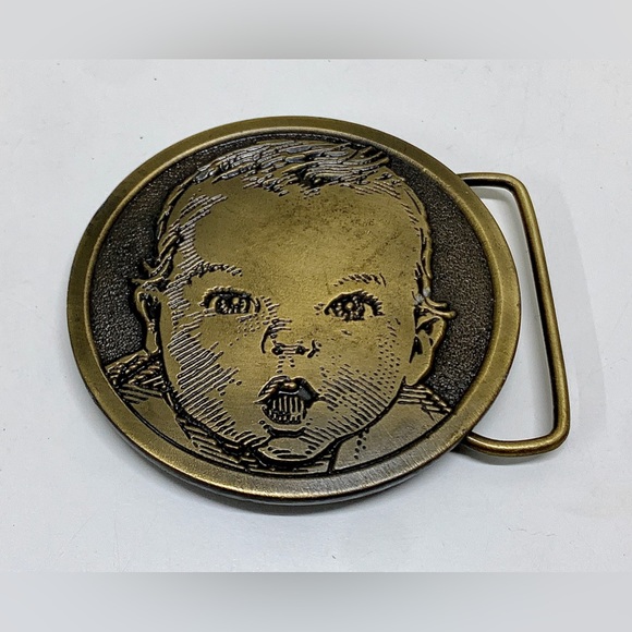 1970s Vintage Solid Bronze GERBER BABY Spec Cast Belt Buckle - Picture 9 of 16